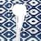 Blue Ikat Outdoor Table Runner With Zipper 14" x 108"